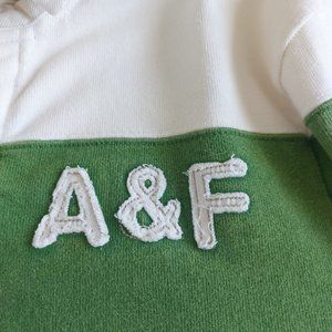 Abercrombie & Fitch Rugby Jersey XL White/Green Stripes